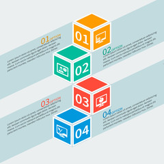 Abstract 3D Paper Infographics