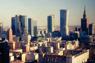 Warszawa, widok na miasto, budynki