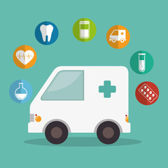 medical healthcare with set icons