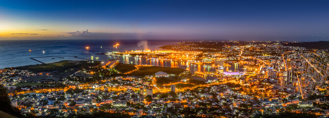 Mauritius Port-Louis panorama - obrazy, fototapety, plakaty