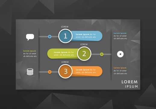 Infographic Layout with Three Rounded Sections