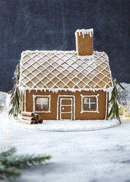 Decorated Gingerbread House