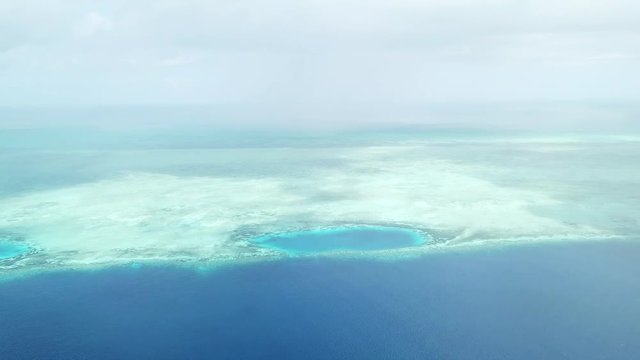Aerial View of Coral Reef and Blue Hole in Wakatobi National Park
