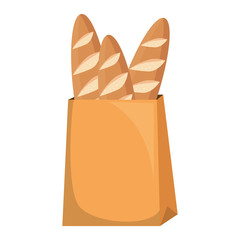 shopping bag with delicious breads