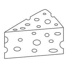 cheese piece isolated icon