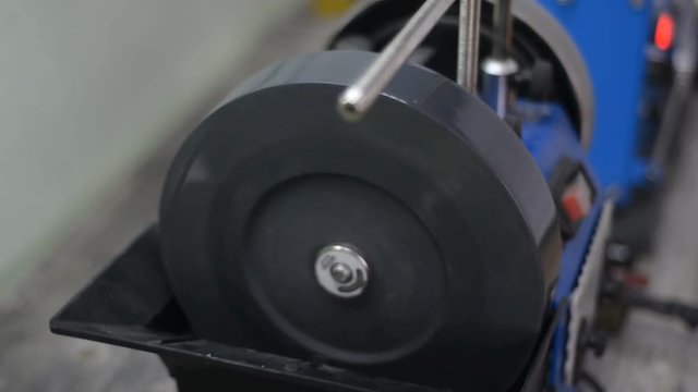 equipment for tool sharpening. Spinning disk which will sharpen
