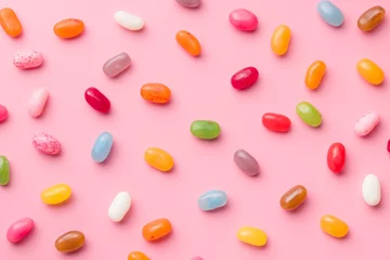 Selbstklebende Fototapete Süßigkeiten Süße Geleebohnen.