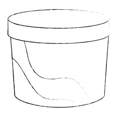 cream product in pot vector illustration design