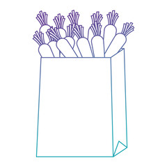 carrots fresh in shopping bag vector illustration design