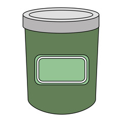 cream product in pot vector illustration design