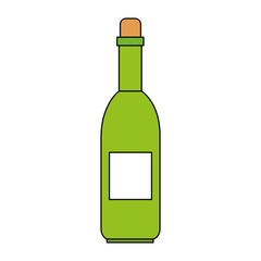 wine bottle isolated icon vector illustration design