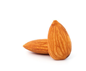 Almond isolated on white