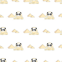 Seamless baby pattern with cute panda. Best Choice for cards, invitations, printing, party packs, blog backgrounds, paper craft, party invitations, digital scrapbooking.