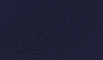 Abstract 3d wave background with beads on dark