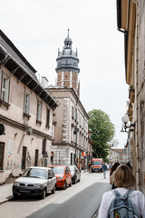 Obraz premium Travel to Krakow. Streets of the city. The historical part of the city of Krakow is Kazimierz. An old Polish city.