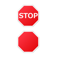 stop sign icon. vector illustration