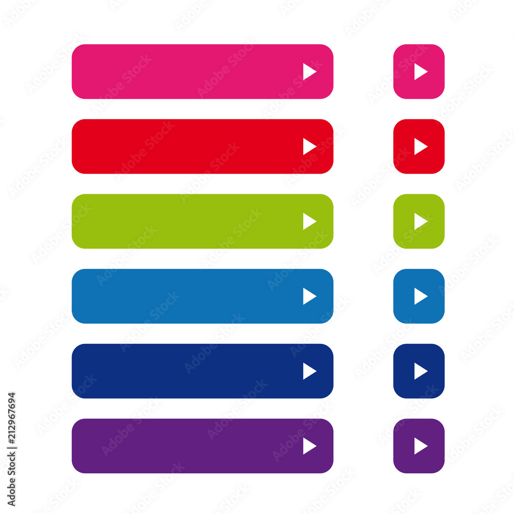 Poster Empty web button set