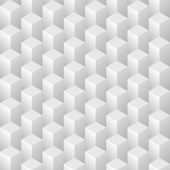 White seamless volumetric texture. Vector modern pattern.
