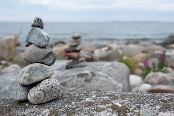 Fototapeta na wymiar Pebbles on Baltic coast