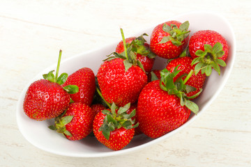 Strawberry in the bowl