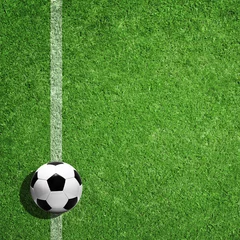 Photo sur Plexiglas Foot ballon sur le terrain de foot