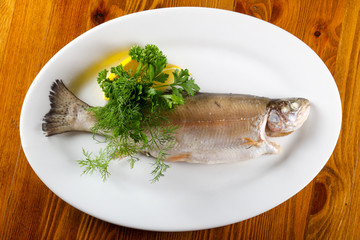 Steamed trout