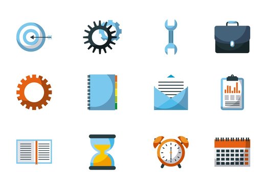 20 Colorful Project Management Icons