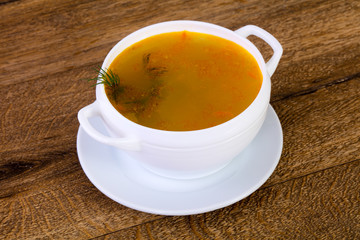 Chicken soup with vegetables