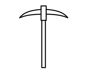 つるはし(線画)