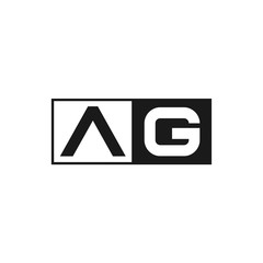 Initial Letter AG Logo Template Design