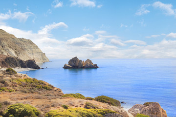 Beautiful view of the cliff over the sea