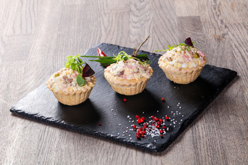 Russian salad canape