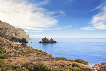 Beautiful view of the cliff over the sea