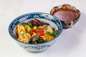 Crab poke with sauce