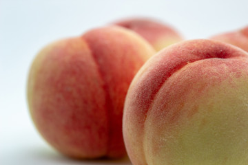 Japan Peaches on White Background