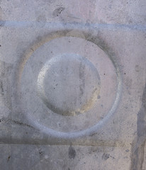 Written Wording in Distressed State Typography Found Number Zero 0 o 