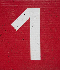 Written Wording in Distressed State Typography Found Number One 1