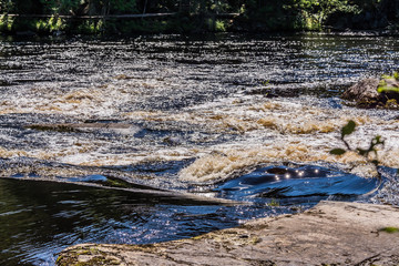 Color waves and whirlpools of the river