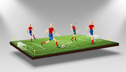 Gliederpuppe Fussball Spieler