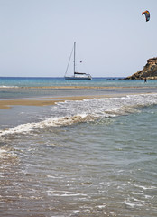View of Prasonisi. Rhodes island. Greece