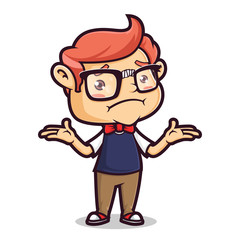Nerd Geek Feeling Confused
