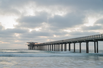 Fototapeta premium zachód słońca widok pięknej Ellen Browning Scripps Memorial Pier