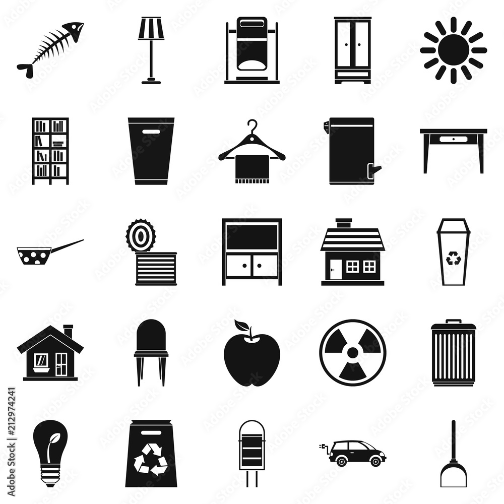 Poster cleaning icons set. simple set of 25 cleaning vector icons for web isolated on white background