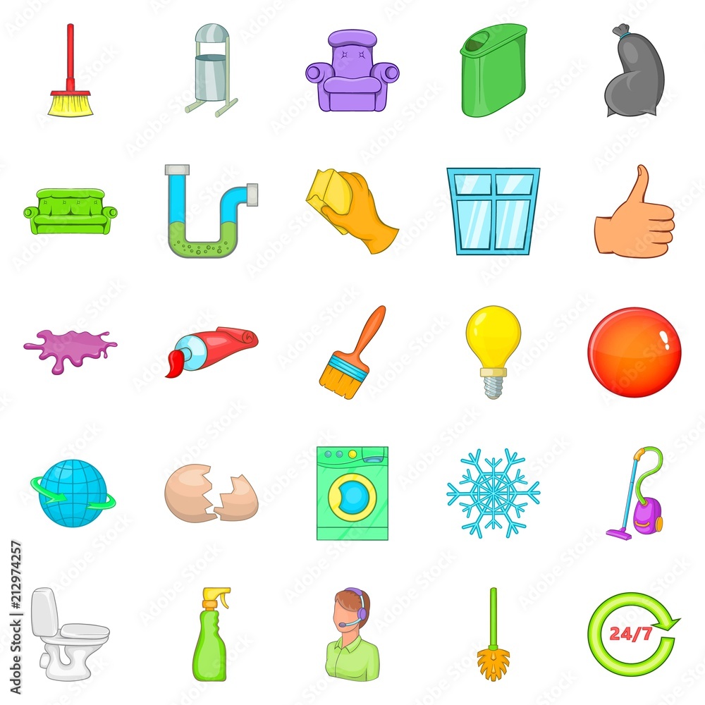 Aufkleber service worker icons set. cartoon set of 25 service worker vector icons for web isolated on white ba