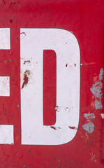 Written Wording in Distressed State Typography Found Letter D