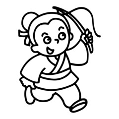 Character in Journey to the West, the Chinese Mythology Novel Tale