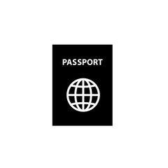 passport document icon isolated on white background.