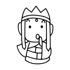 Monk in Journey to the West, the Chinese Mythology Novel Tale