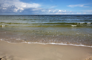 Fototapeta na wymiar Baltic Sea near Katy Rybackie village. Poland