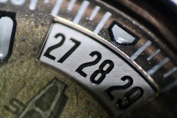 Mechanic watch showing the date